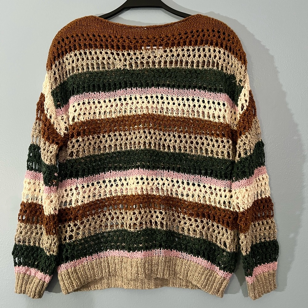Striped Knit Sweater in Earth Tones